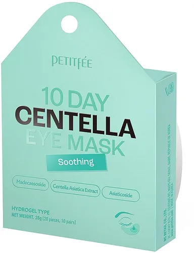 Petitfee 10 Days Centella Eye Mask Soothing (Płatki łagodzące skórę wokół oczu)