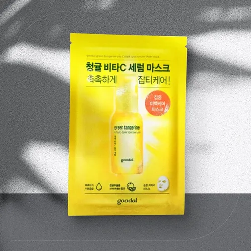Goodal Green Tangerine, Vita-C Dark Spot Care Serum Sheet Mask (Maska w płachcie)