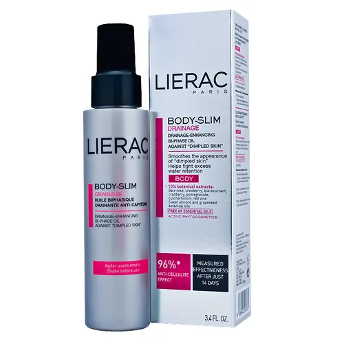 Lierac Body Slim, Drainage,  Huile Biphasique (Dwufazowy olejek wyszczuplający o działaniu drenującym i antycellulitowym)