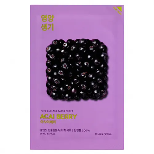 Holika Holika Pure Essence, Acai Berry, Mask Sheet (Maska w płachcie z jagodami acai)