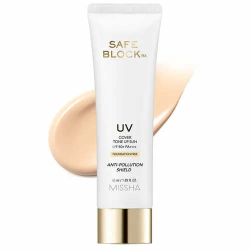 Missha Safe Block RX, Cover Tone Up Sun SPF50 PA++++ (Krem ochrony)