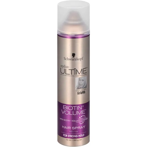 Schwarzkopf Styliste Ultime Biotin+ Volume, Supermocny lakier do włosów