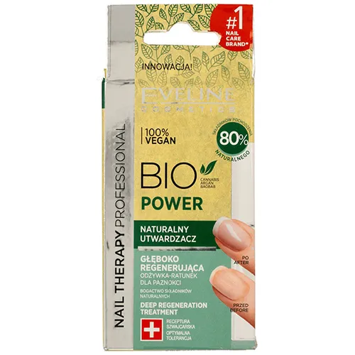 Eveline Cosmetics Nail Therapy professional, Bio Power, Naturalny utwardzacz odżywka-ratunek dla paznokci `Głęboka regeneracja` - 2