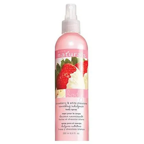 Avon Naturals, Strawberry & White Chocolate, Body Spray (Pachnąca mgiełka do ciała `Truskawka i biała czekolada`)