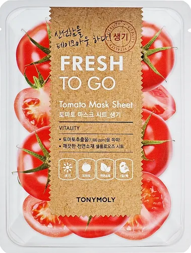 Tony Moly Fresh To Go, Tomato Mask Sheet (Maska w płachcie z ekstraktem z pomidora)