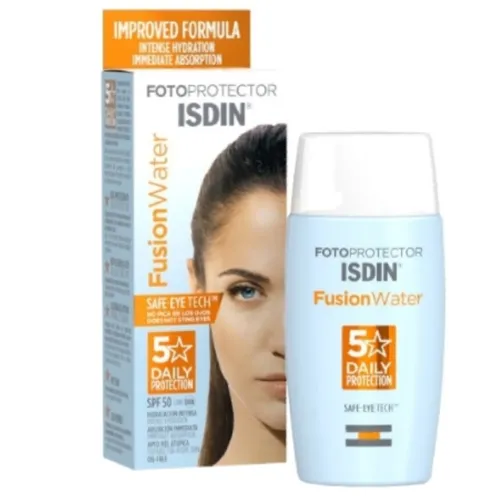 Isdin Isdinceutics Fotoprotector, Fusion Water 5 Daily Protection Cream SPF 50 (Ultralekki krem do twarzy SPF50)