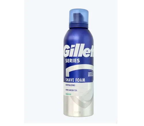 Gillette Series, Shave Foam Revitalizing with Green Tea (Rewitalizująca pianka do golenia z zieloną herbatą)