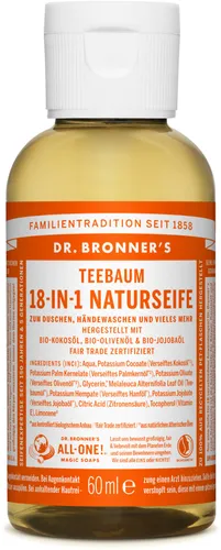 Dr. Bronner's 18 - in - 1 Teebaum Naturseife (Naturalne mydło w płynie z drzewem herbacianym) - 1