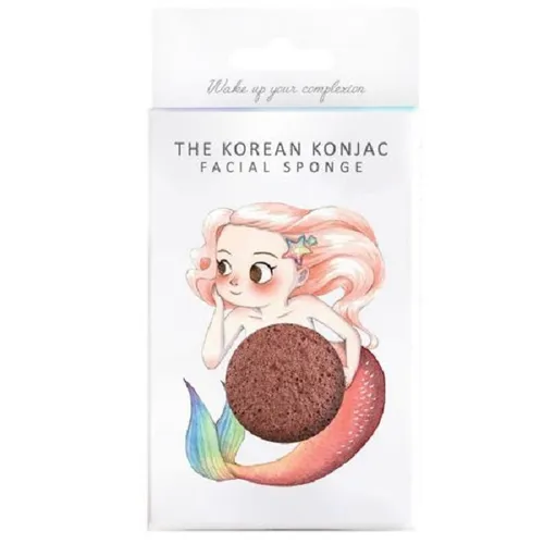 Konjac Sponge Company The Korean Konjac Sponge with Red Clay (Gąbka z czerwoną glinką `Syrena `)