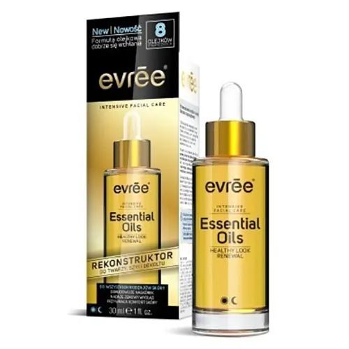 Evree Intensive Facial Care, Essentials Oils, Rekonstruktor do twarzy, szyi i dekoltu