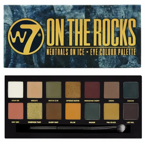 W7 On The Rocks, Eye Color Palette (Paleta 14 cieni do powiek)