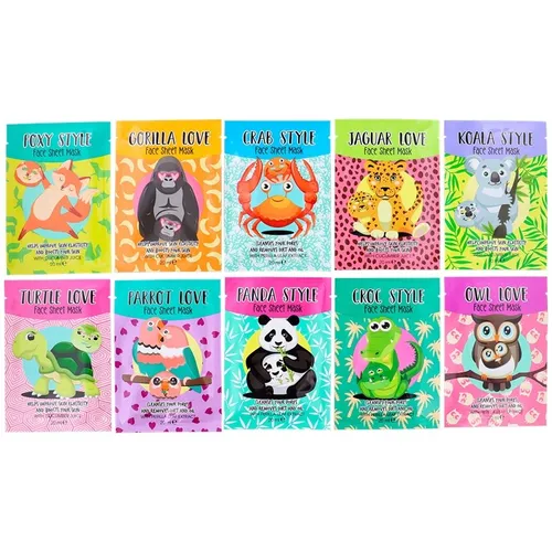 Action Animal Favs Face Sheet Mask Collection (Zestaw maseczek w płachcie do twarzy) - 2