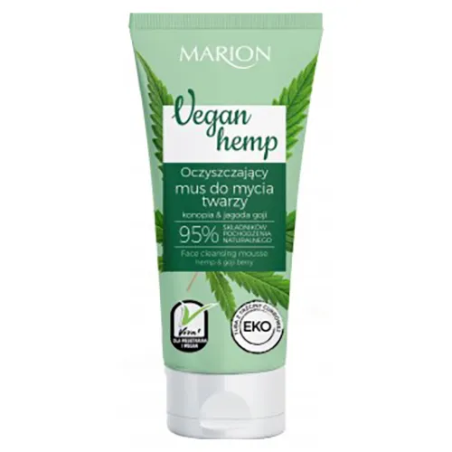 Marion VeganHemp, Oczyszczający mus do mycia twarzy `Konopia & jagoda goji`
