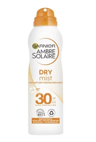 Garnier Ambre Solaire, Dry Mist Sun Cream Spray SPF 30 (Suchy krem do opalania w sprayu)