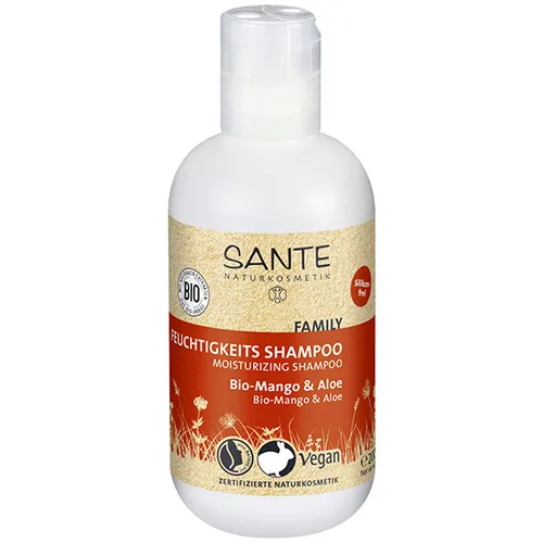 Sante Naturkosmetik Family, Feuchtigkeits Shampoo Bio-Mango & Aloe (Szampon nawilżający `Bio mango i aloes`)
