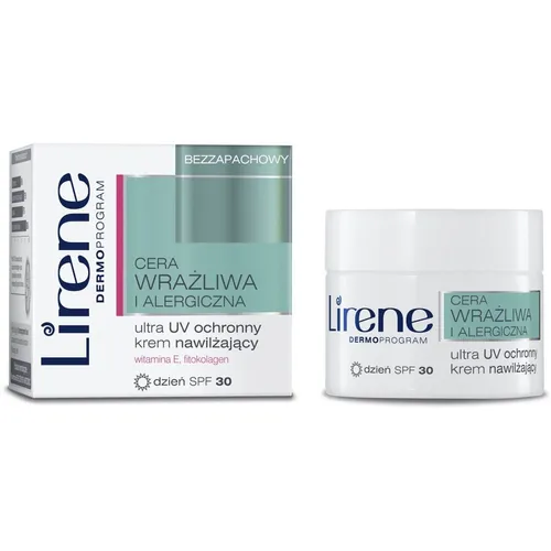 Lirene Dermoprogram Cera Wrażliwa i Alergiczna, Ultra UV ochronny krem nawilżający SPF 30