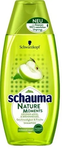 Schauma Nature Moments, Szampon do włosów normalnych `Zielone jabłko i pokrzywa`
