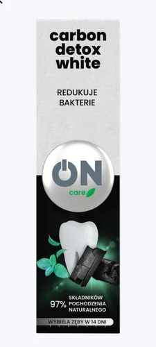 WhiteON ON Care, Łagodnie wybielająca pasta do zębów `Carbon Detox White`