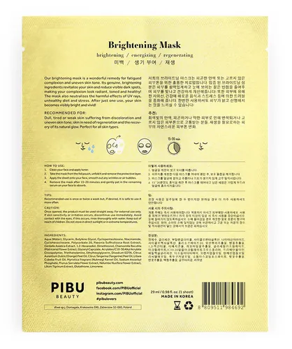 Pibu Beauty Brightening Mask (Maseczka rozświetlająca) - 2