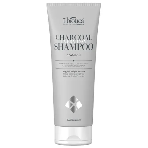 L'biotica Professional Therapy, Charcoal Everyday Shampoo (Energetyzująco-odświeżający szampon oczyszczający)