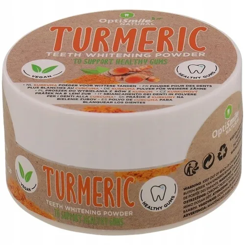 Optismile Natural Turmeric Teeth Whitening Powder (Wybielający proszek do zębów)