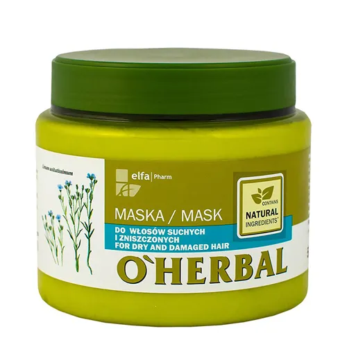 O'Herbal Maska do włosów suchych i zniszczonych z ekstraktem z lnu
