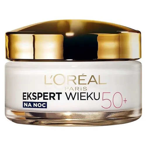 L'Oreal Paris Ekspert Wieku 50+, Przeciwzmarszczkowy krem ujędrniający na noc