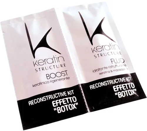Edelstein Keratin Structure, Boost + Fluid Keratin Reconstructive Kit Effetto Botox (Kuracja keratynowa z efektem botoksu)
