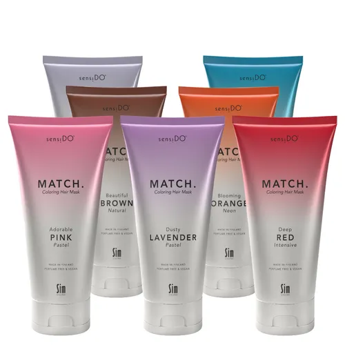 Sim Sensitive Sensido, Match Coloring Hair Mask (Maska koloryzująca do włosów jasnych (różne odcienie))