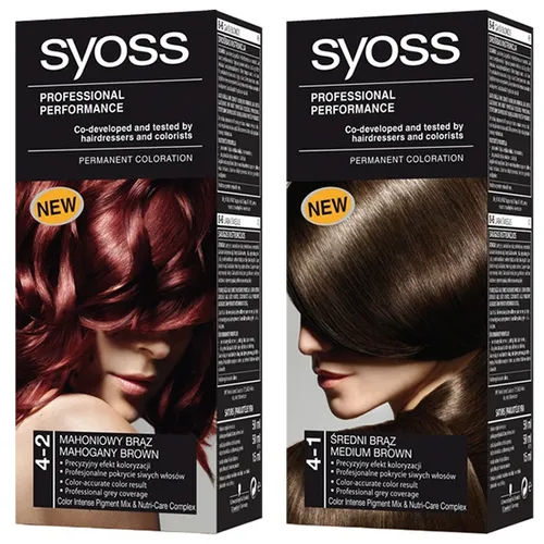 Syoss Color, Professional Performance (Odcienie brązu i czerwieni)