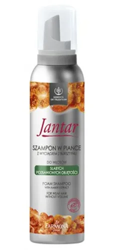 Jantar Ultradelikatny szampon w piance do włosów słabych, pozbawionych objętości
