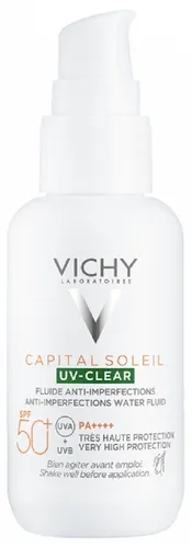 Vichy Capital Soleil, UV-Clear Fluide Anti-Imperfections SPF 50 (Fluid przeciw niedoskonałościom SPF 50)