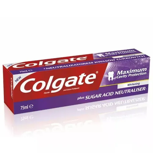 Colgate Maximum Cavity Protection Whitening, Wybielająca pasta do zębów `Maksymalna ochrona`