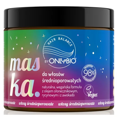 OnlyBio Hair Balance, Maska do włosów średnioporowatych (różne zapachy) - 1