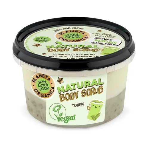 Planeta Organica Natural Body Scrub Matcha & Chia Seeds (Scrub do ciała odżywiający `Matcha & nasiona chia`)