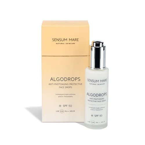 Sensum Mare Dermocosmetics Algodrops, Anti-Photoaging Protective Face Drops SPF 50 ( Innowacyjne krople ochronne przeciw fotostarzeniu SPF 50 UVB UVA PA++++ HEV/IR) ((stara wersja))