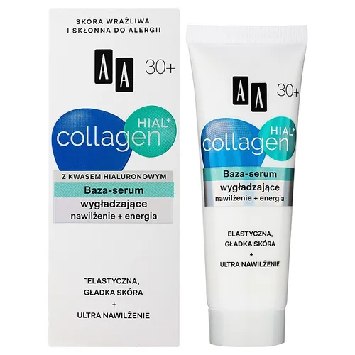 AA Collagen Hial +,  baza-serum wygładzające 30+ `Nawilżenie + energia`