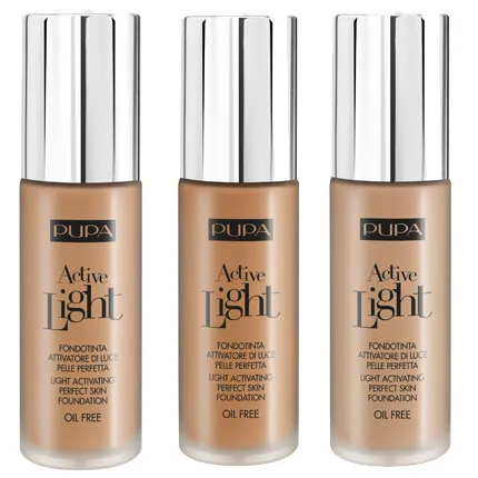 PUPA Active Light Fondotinta Attivatore di Luce Pelle Perfetta SPF 10 [Light Activating Perfect Skin Foundation] (Rozświetlający beztłuszczowy podkład do twarzy) - 1