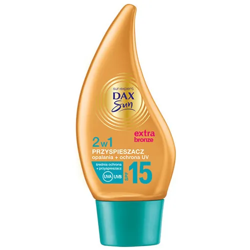 Dax Sun Extra Bronze, 2 w 1 Przyspieszacz opalania + ochrona UV SPF 15