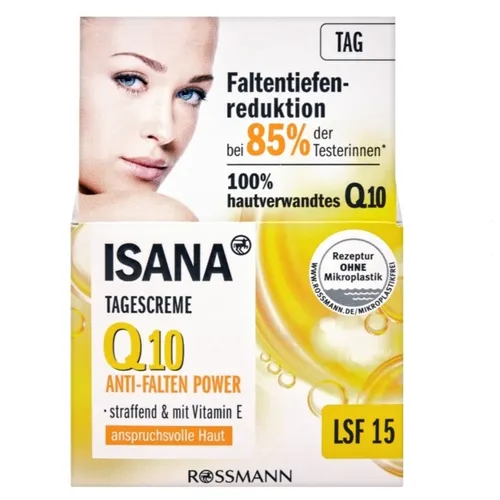 Isana Tagescreme Q10 Anti-falten Power LSF 15 (Przeciwzmarszczkowy krem na dzień  Q10)