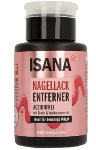 Isana Professional, Nagellack Entferner Acetonfrei mit Biotin und Aprikosenkernol (Zmywacz do paznokci bez acetonu z pompką z biotyną i olejem z pestek moreli (nowa wersja)) - 1