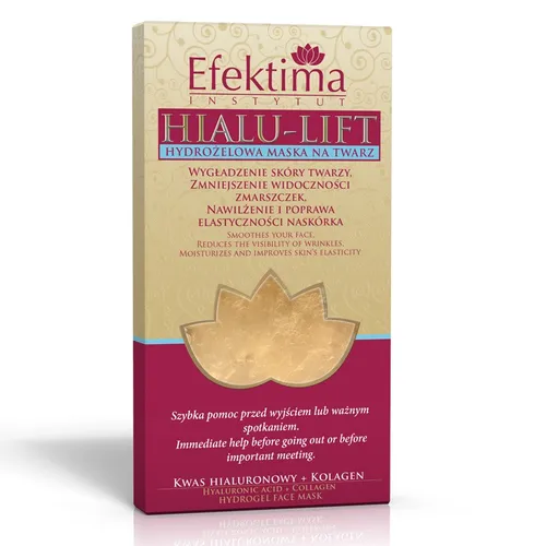 Efektima Hialu-lift, Hydrożelowa maska na twarz