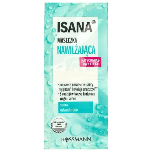 Isana Maseczka do twarzy nawilżająca `6 rodzajów kwasu hialuronowego i aloes `