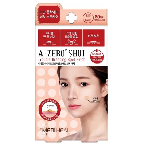Mediheal A-Zero Shot, Trouble Dressing Spot Patch (Hydrokoloidowe plasterki na niedoskonałości)