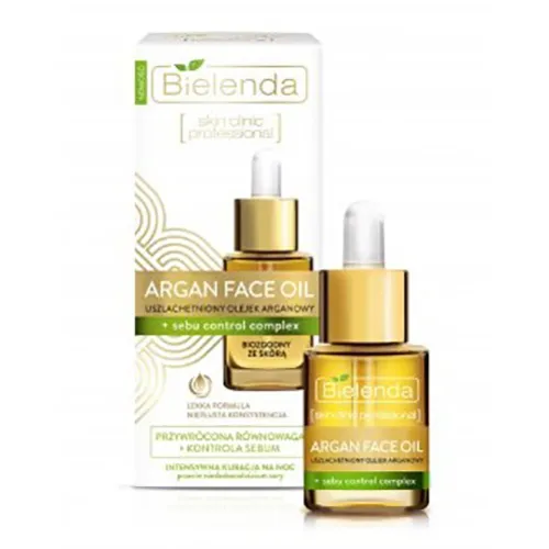 Bielenda Argan Face Oil, Uszlachetniony olejek arganowy + sebu control complex