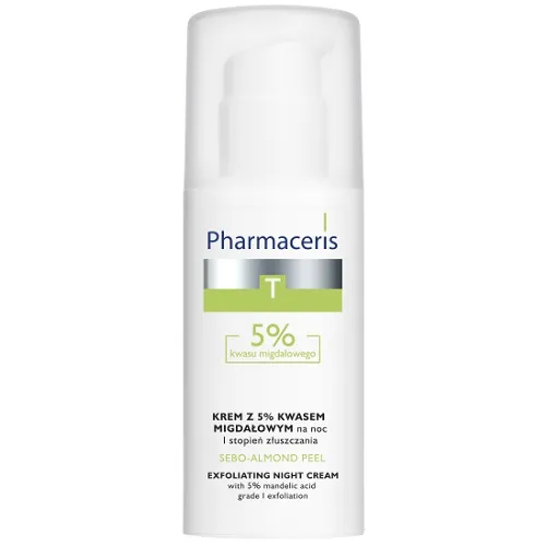 Pharmaceris T, Sebo - Almond Peel 5% (Krem peelingujący - I stopień złuszczania)