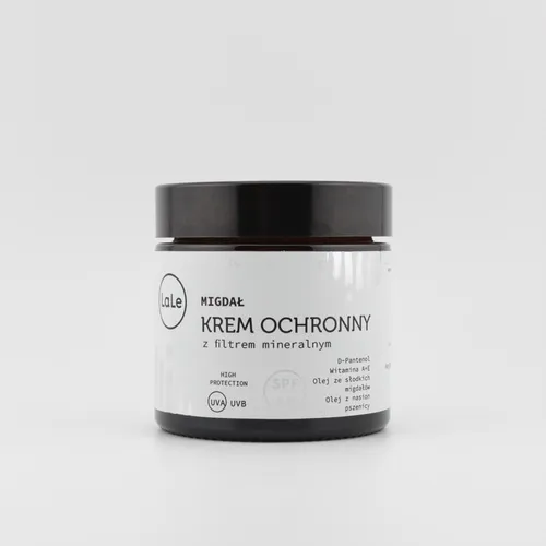 La-Le Krem ochronny z filtrem mineralnym UVA/UVB SPF 30 `Migdał`