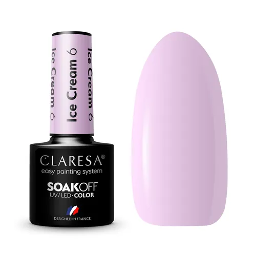 Claresa Ice Cream Soak-off UV/LED Color (Lakier hybrydowy do paznokci)