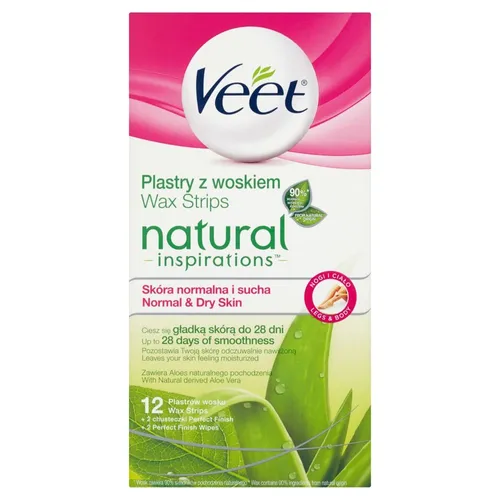 Veet Natural Inspirations, Plastry do depilacji z aloesem
