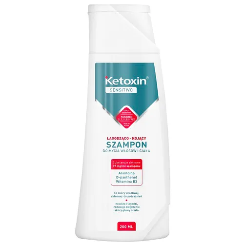 L'biotica Ketoxin Sensitivo, Kojąco - łagodzący szampon do mycia ciała i włosów